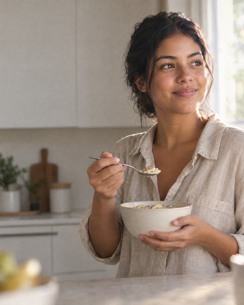 Terceiro dia de recuperação, paciente já se alimentando normalmente de comida macia